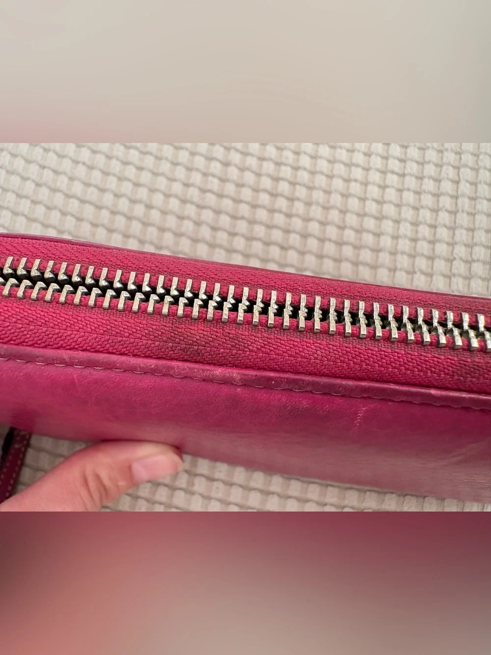 Coach Pink Leather Zip-Around Wallet in Fair Condition- *Do Not Read Below*